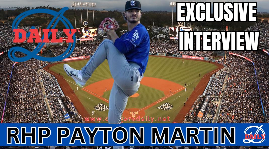 dodger_daily's tweet photo. Check out our latest interview with flame throwing RHP Payton Martin.@TimRogers2080 &amp; I told you about @martin_payton, glad to see it's catching on with so many others. 
This dude has Big charisma, insanely good stuff &amp; a huge future. 
Link
https://t.co/fRauqLrsJW
#Dodgers https://t.co/aG79Xo6kzj