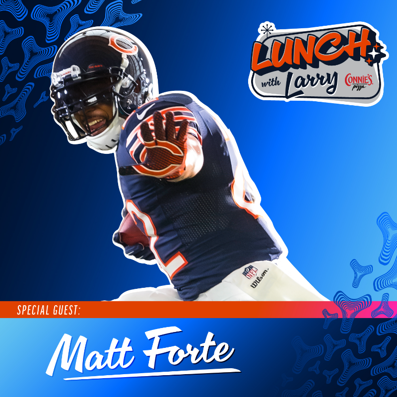 ChicagoBears's tweet photo. Got a question for @MattForte22?  

Drop it in the replies for the chance to have it answered in a special edition of #LunchWithLarry 👇