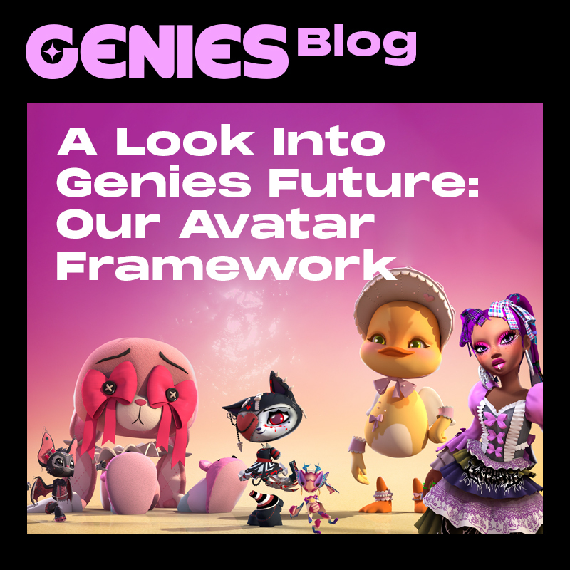Our avatars have become the most robust and appealing avatars on market. The magic, however, lies not in our aesthetic but in what we have been building under the hood that powers everything: Our Avatar Framework 🌟 blog.genies.com/our-avatar-fra…