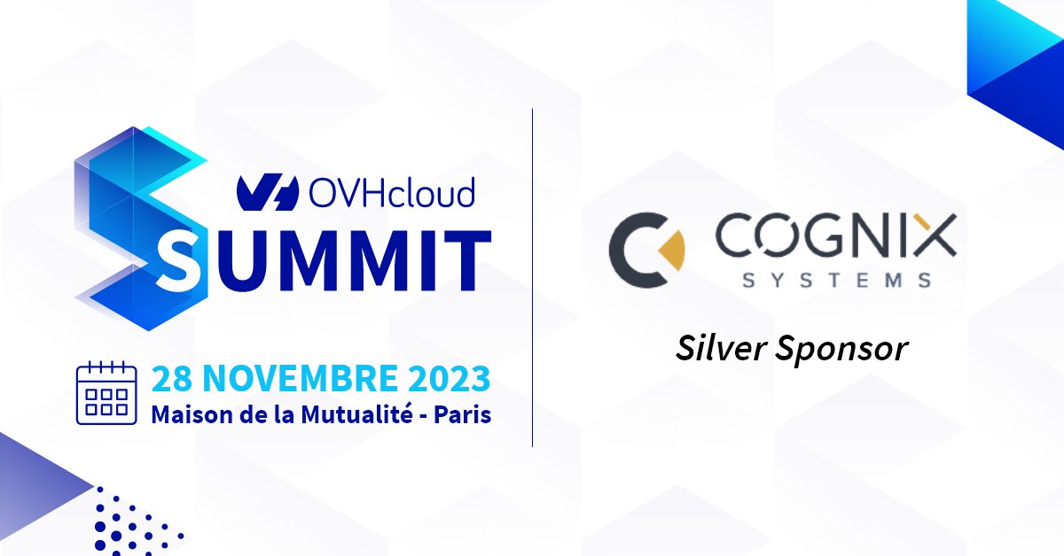 cognixsystems's tweet photo. [#OVHSUMMIT2023] Retrouvons-nous à l'OVH Summit d' @OVHcloud_FR
🗓 Mardi 28 Novembre 
📍Maison de la Mutualité : 24 Rue Saint-Victor à Paris
⌚ De 13h à 21h30 
https://t.co/tNEgjpq43N https://t.co/LCOUXLglo6