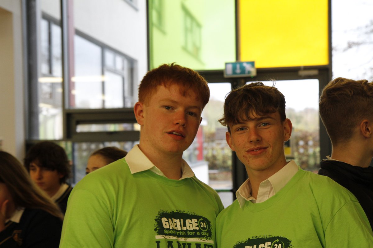 Yesterday, our students participated in <a href="/gaeilge24/">Gaeilge24</a>  where they got to speak Irish for the whole day! The students wore t-shirts and wristbands throughout the day, participated in quizzes and a treasure hunt. 
 Our seanfhocal of the day was “Beatha teanga í a labhairt”