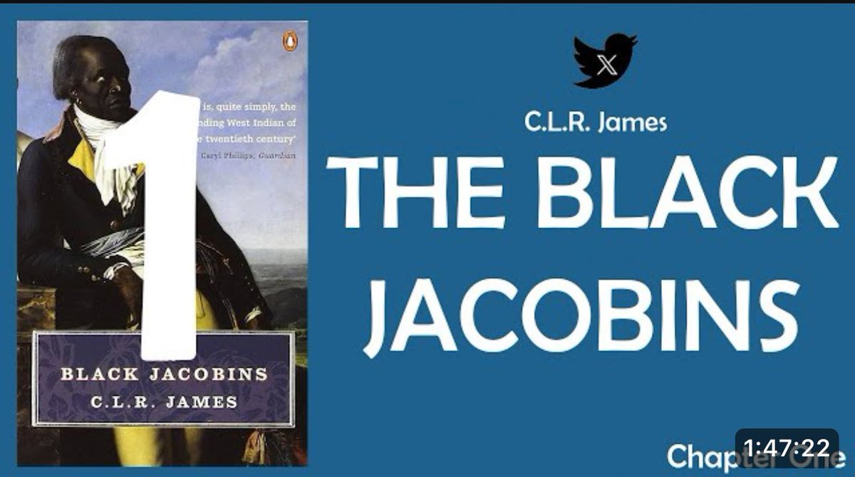 shesunruly's tweet image. exciting news for #ReadingSpaces📚 enthusiasts 💖

The Black Jacobins by C.L.R. James, with narration and commentary by @the_penandpaper &amp;amp; @ComradeHadja, is now available on YouTube!

visit @AfroPropaganda’s channel to explore this audiobook and more🌱

🔗 bitly.ws/32Wkr