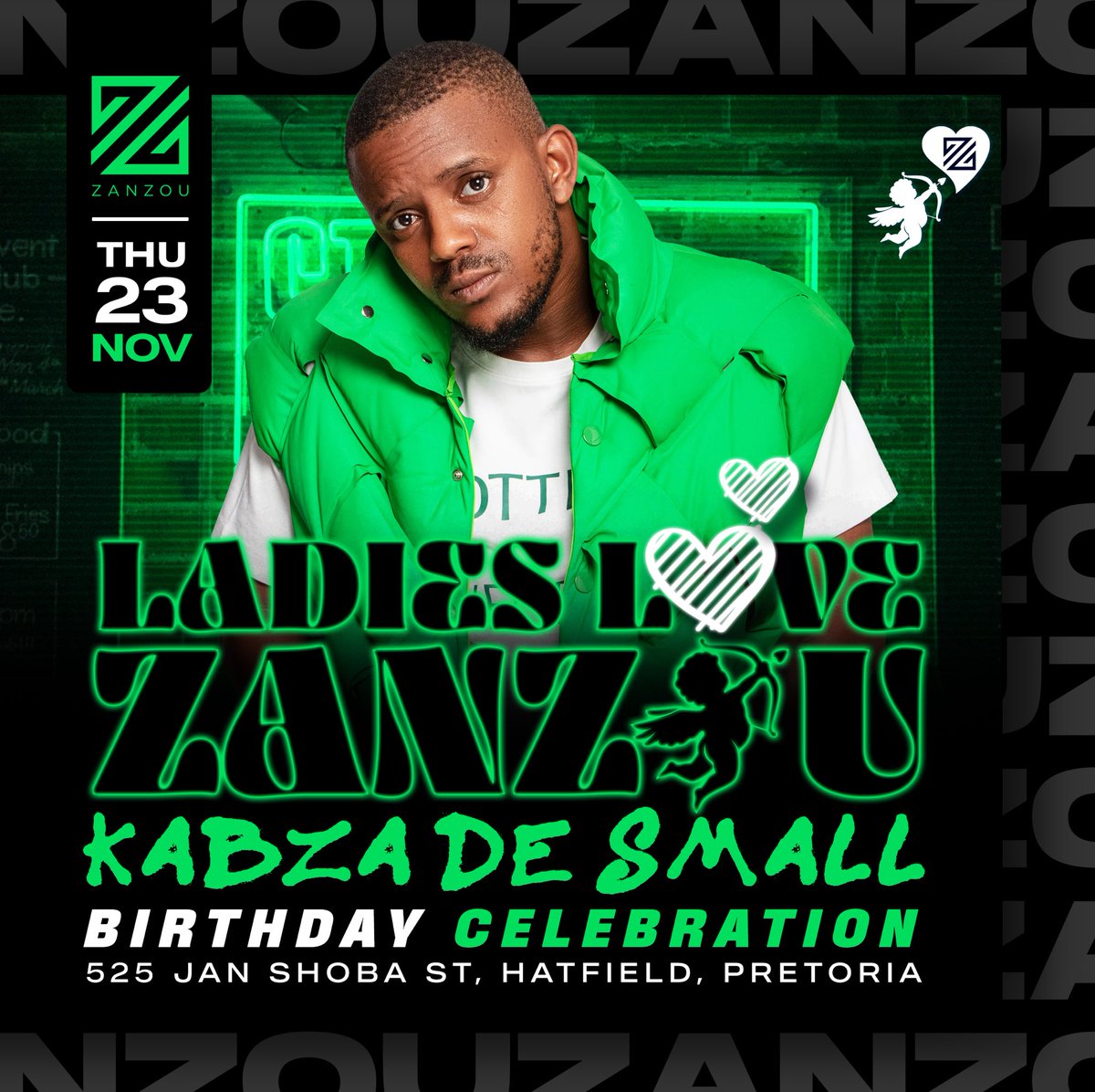 zanzoupretoria's tweet photo. The one and only Piano King @KabzaDeSmall_ rocking Zanz⭕️u Thursday night 🔥💃🏽 it’s about to be a lit one with big birthday celebrations for @KabzaDeSmall_ , @SoulPeeDj_78 &amp; Majaivan . Di tlo bowa saat! 🔥🔥🍾

#zanzou #zanzoupta #ziwezanzou #thezou https://t.co/u6bgHJeYvG