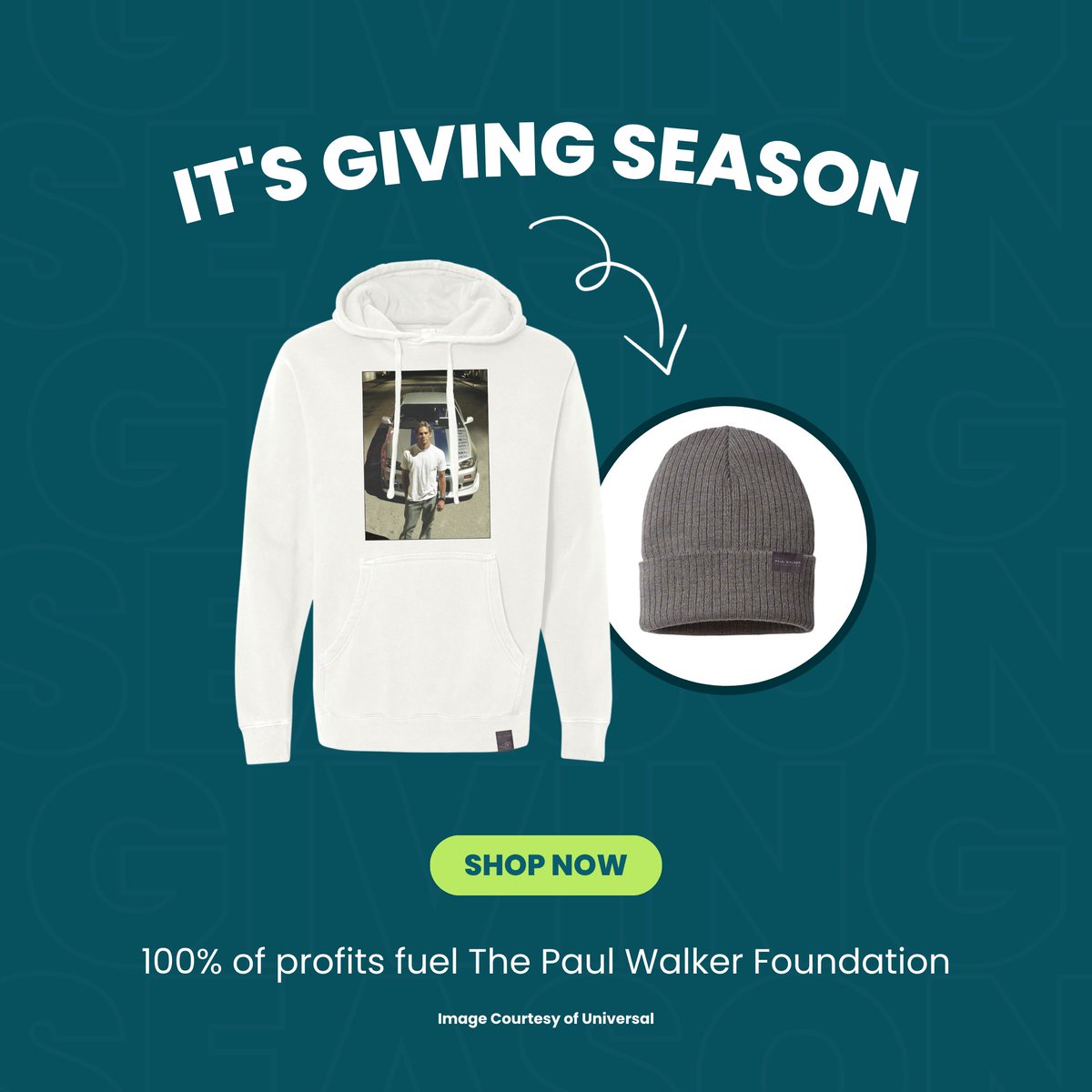 ✨ Happy #GivingSeason! ✨

Help the @PaulWalkerFdn make a difference this Giving Season by pre-ordering your limited edition merch now at: paulwalkerfoundation.org/pages/shop

100% of profits fuel The Paul Walker Foundation. 💙 #DOGOOD.®

(Image courtesy of Universal.)

- Team PW