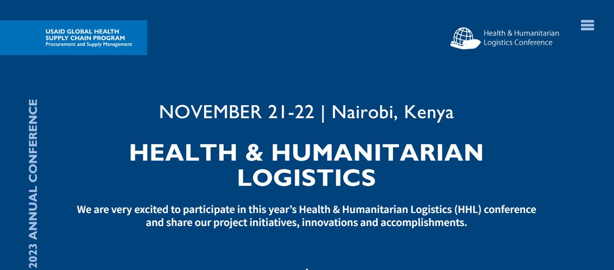 We're so excited to join <a href="/HLAnews/">Humanitarian Logistics Association</a> at #HHL23 to discuss the importance of localisation in building strong global #health #SupplyChains. For information and updates on GHSC-PSM presentations, have a look at our new conference hub: view.ceros.com/ghsupplychain/…