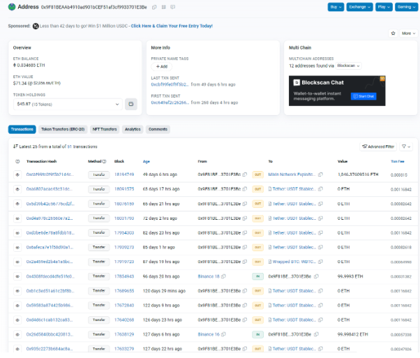 0xlaunchfactor's tweet photo. We see that the address has received funds from the centralized exchange, Binance multiple times before the large transactions was sent to the exploiter. https://t.co/mER4oXOBVk