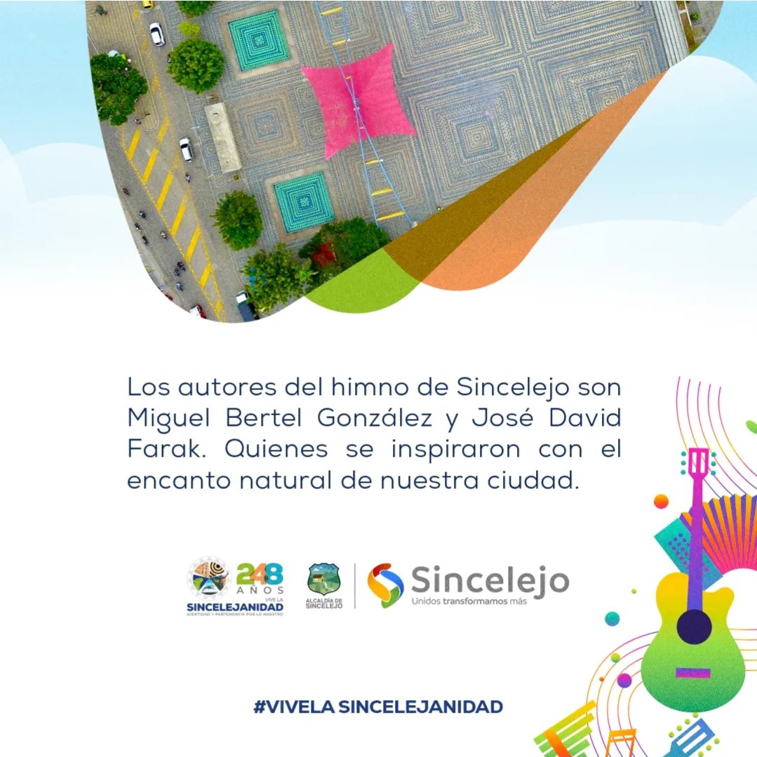 alcaldiasljo's tweet photo. Sincelejo encierra en su historia magia, brillo y color. 🤍❤️💚
En sus 248 años recordamos datos curiosos que nos enorgullecen de ser sincelejanos.
#VivamosLaSincelejanidad
#248AñosDeSincelejo https://t.co/smifF7TSj1