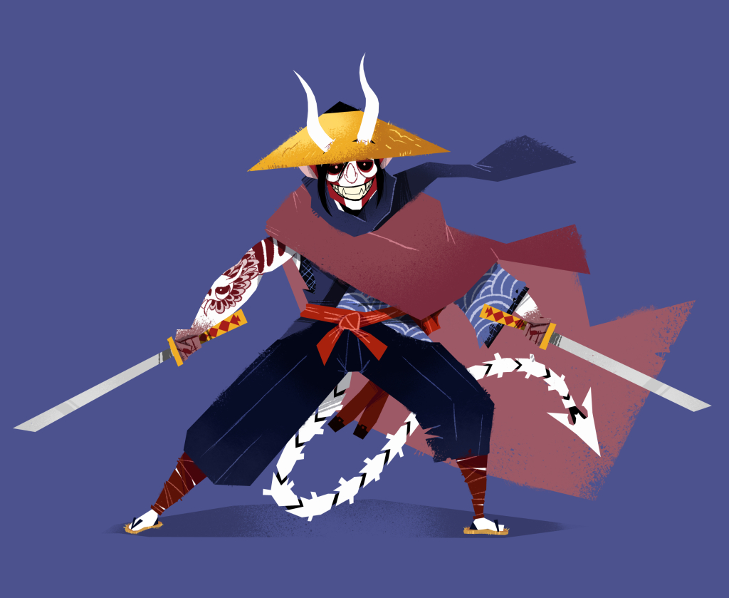 Bone tiefling ronin.

#dnd commission