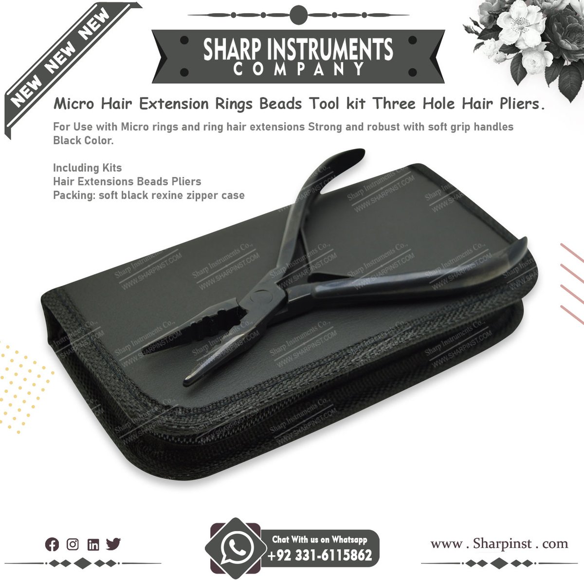 HairKits's tweet image. ProStylingTools Stainless Steel Hair Extensions Pliers.
Designed for the removal of pre-bonded hair extensions. Jagged edge allows quick
break up of bond. Use with Italian Keratin Hair Extension Removal Solution
#sharpinst #hairplier #hairtools #hairextensions
