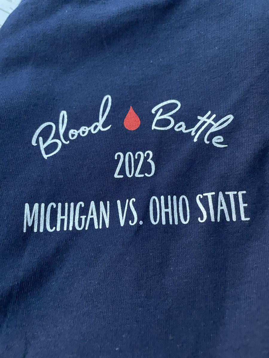 I donated, did you? What are you doing to beat Ohio State today?! #GoBlue #BloodBattle