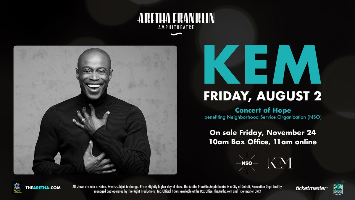 Get ready for an evening of inspiration and soul-stirring melodies at this year’s Concert of Hope featuring KEM! Tickets on sale this Friday. Don’t miss your chance to be part of this unforgettable concert with a purpose. A portion of the proceeds benefit @nsomichigan.