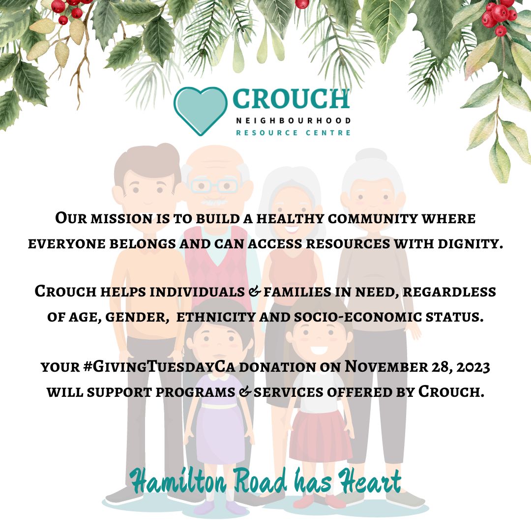 #GivingTuesdayCA will take place next Tuesday, November 28th and <a href="/CrouchNRC/">CrouchNRC</a> is asking you to consider making a donation to support #LdnOnt neighbours in need. crouchnrc.org (crouchnrc.org)