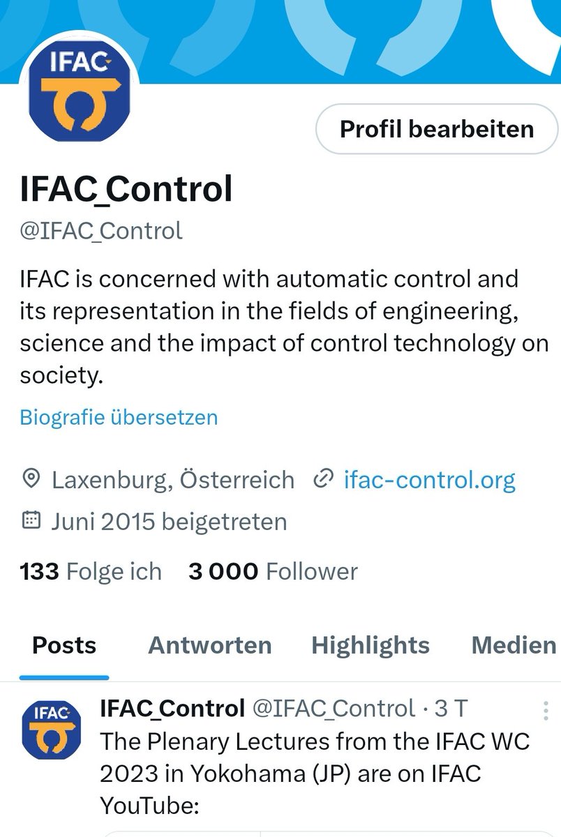 IFAC_Control's tweet photo. Wow, thanks for 3000 followers 👌🙏 https://t.co/sn8SWiHzcy