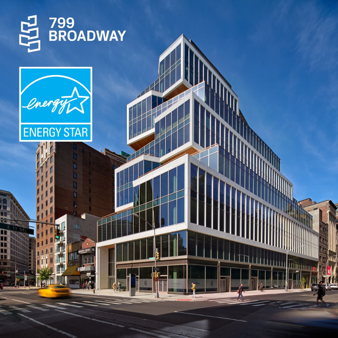 We are pleased to announce that #799Broadway has earned its first <a href="/EPA/">U.S. EPA</a> <a href="/ENERGYSTAR/">ENERGY STAR</a>  label for superior energy performance.

✅ ENERGY STAR 
✅ <a href="/Fitwel/">Fitwel</a> 
✅ <a href="/USGBC/">USGBC</a> LEED Gold
✅ <a href="/WiredScore/">WiredScore</a> Gold
✅ SmartScore Gold

799broadwaynyc.com

#sustainability #energyefficiency #NYoffice