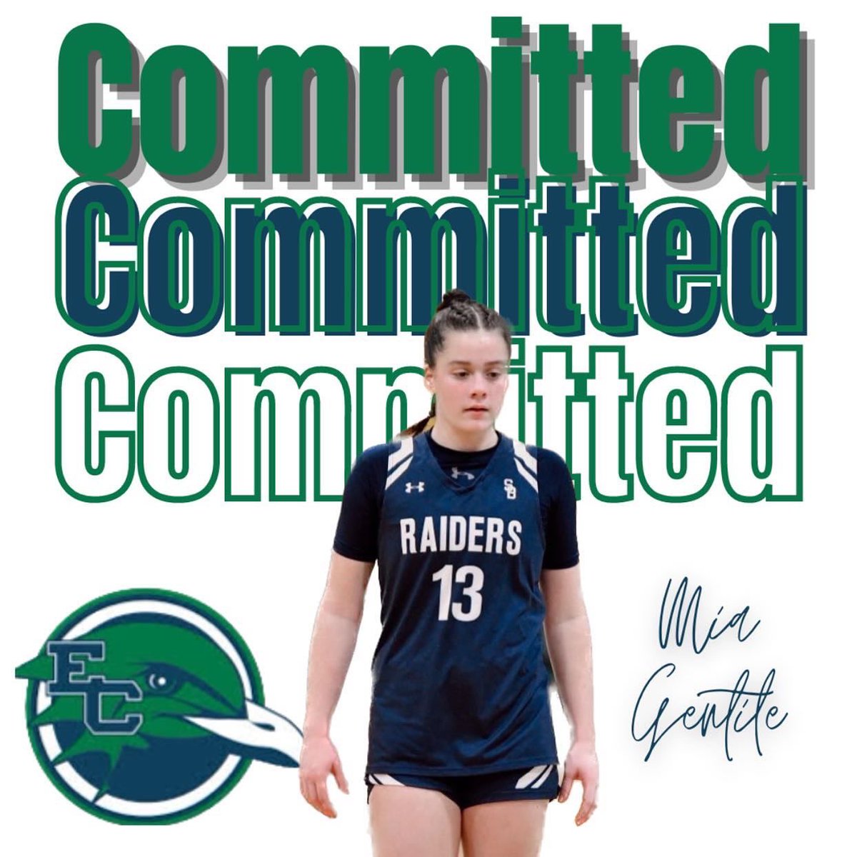 BayStateGames's tweet photo. Congratulations to Mia Gentile (@sb_raiders) on her commitment to study exercise science and play basketball at @ECGulls. Mia played on the Coastal team in the 2022 &amp; 2023 Girls Basketball Showcase.

#BSGAlum | #MovingOnUp https://t.co/QaC6EmEuGz