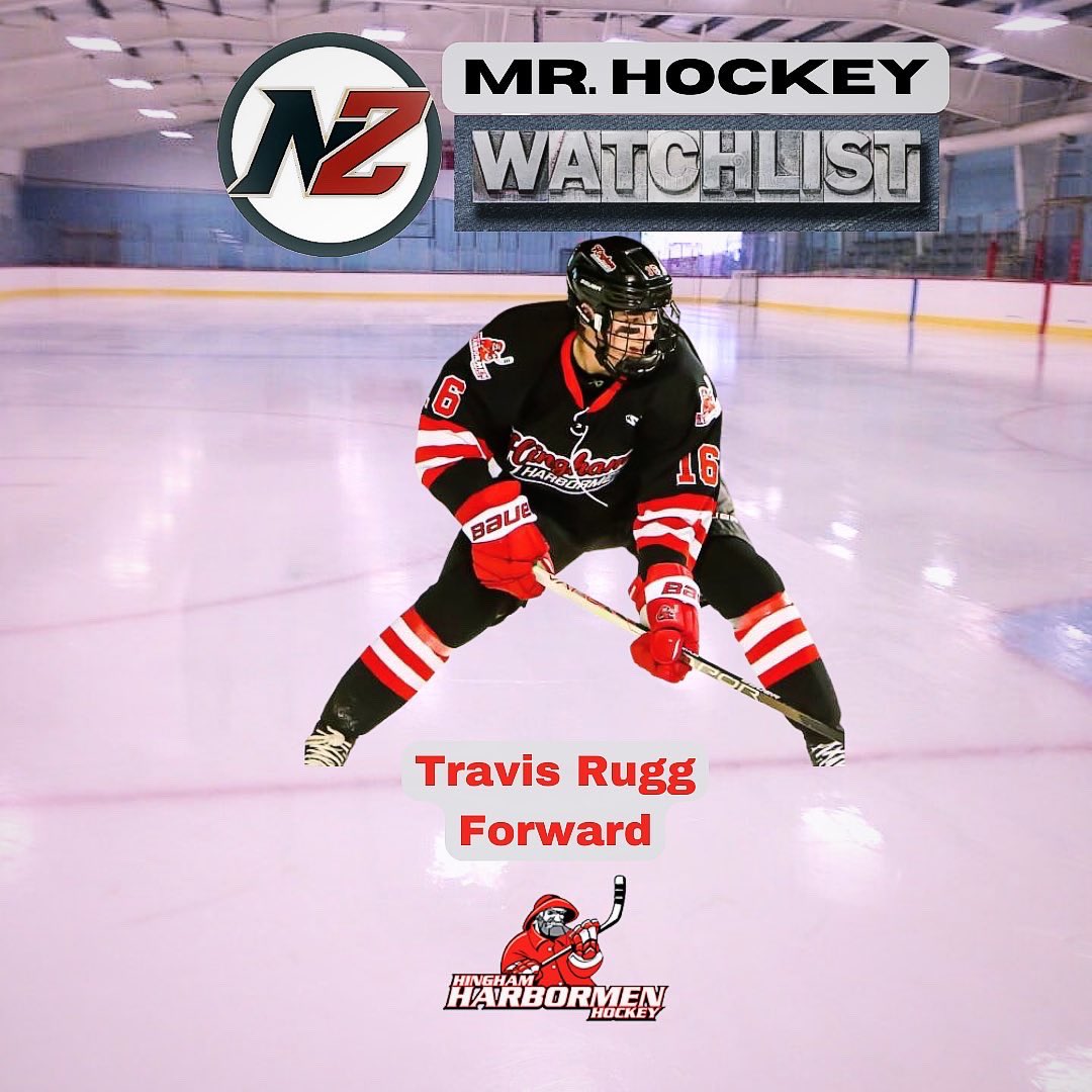 MassNZ's tweet photo. It’s Day 2️⃣ of our Mr. Hockey 🏆 Preseason Watch List and today we highlight @travis_rugg of @HarbormenHockey.

He’s had a strong summer/fall and looks ready for a big senior season which puts him in prime position to challenge for Mr. Hockey. 👀 https://t.co/DMGFbsg27a