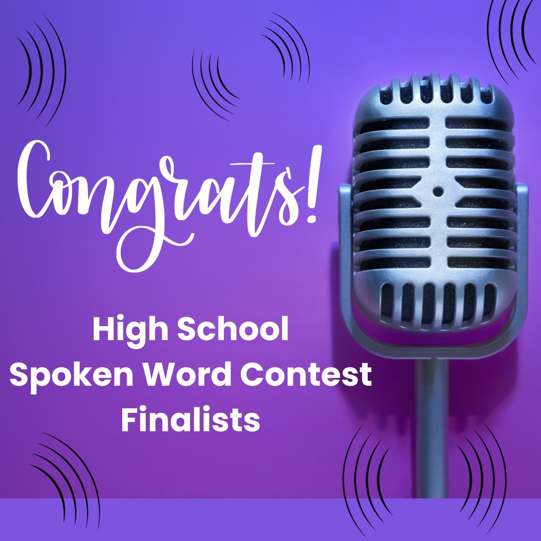 Congratulations to the High School Spoken Word Contest Finalists! See list here: ow.ly/O7gZ50Q9XGa Many thanks to the 83 students from 21 high schools across the Triangle who entered! Top winners will be announced at a reception at the NC Executive Mansion on 12/12