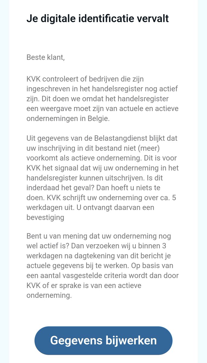 jjlevinga's tweet photo. @KVK_NL ik veronderstel dat hier sprake is van phishing? Zijn jullie reeds op de hoogte? https://t.co/1SAMEKsOkh