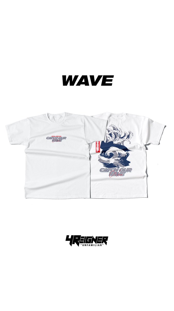44Reigner's tweet photo. Day 8 of 4Reigner’s 30 days of graphic tees🔥! We’ll be dropping a new tee every day for the next 30 days. The “Wave” Tee is available online @ https://t.co/3KRc5A7hpr https://t.co/ywcEA2jjsL