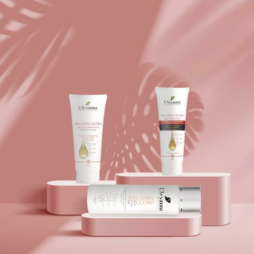 Unlock the secret to a radiant and glowing skin with Lavyanna's melanin glow 3-in-1 total body kit (Scrub, Lotion and Body oil).  

You can shop these products via our website, and enjoy double products for the price of one 🌟✨ 

#Lavyanna #beauty #bodycare #skincarehaul
