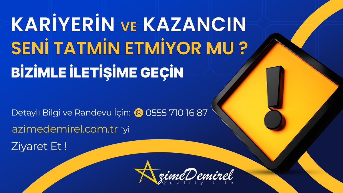 AzimeDemirell's tweet photo. Kariyerin ve Kazancın Seni Tatmin Etmiyor Mu ⁉️

BİZİMLE İLETİŞİME GEÇİN 

📞 0555 710 16 87
👩🏻‍💻https://t.co/fe7COvX6wt

🕊️Hayallere Giden Yolda Sağlıkla Yaşam…
.
.
.
.
.
.
#agpazarlama #onemoreintenational #Arveles #life #antalya #ısparta https://t.co/T2LO26JWhO