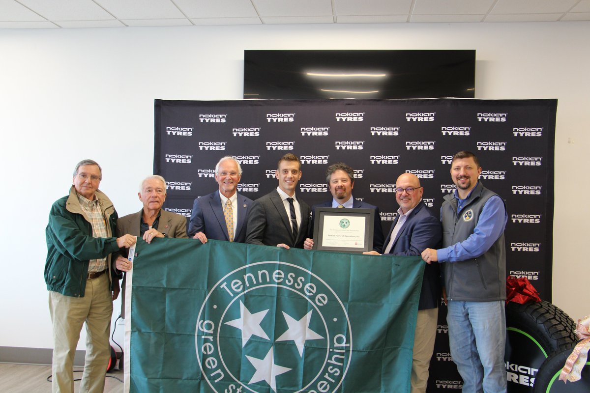 Let's hear it for Nokian Tyres! 🥳 Their Dayton, TN facility is the latest inductee into Tennessee's Green Star Partnership - an environmental leadership program for sustainable manufacturers: tn.gov/environment/ne…