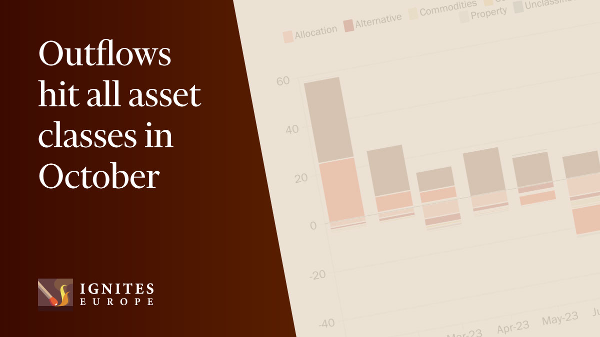 Every asset class suffered outflows in October, prompted by investors pulling money in the wake of the Israel-Hamas war. Read more here: ow.ly/lMgL50Q9Zya