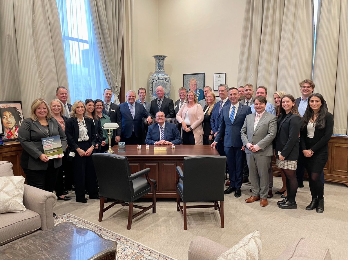 Thank you, Premier Ford (<a href="/fordnation/">Doug Ford</a>), for meeting with chicken farmers for #ChickenDay23. Thank you for your continued support of the Ontario chicken industry and its 1,300 family-run farms in 330 communities across Ontario. #Iheartchickenfarmers #onpoli