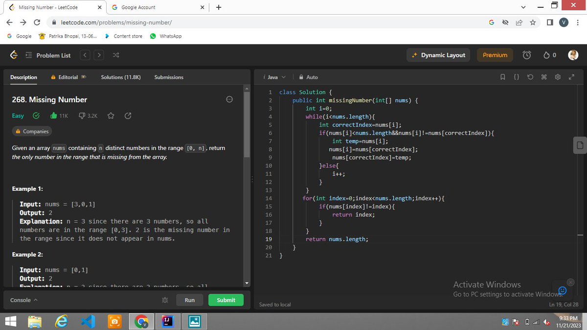Vijayashri21562's tweet photo. 🚀 Day 20 of my #100daysofcodechallenge ! Today, I conquered two LeetCode problems that are hot favorites in Amazon and Google interviews! 💻🔥 Feeling accomplished and ready for more coding adventures! #JavaProgramming #DSAWithKunal #AmazonInterview #GoogleInterview https://t.co/tLqHBle5Mz