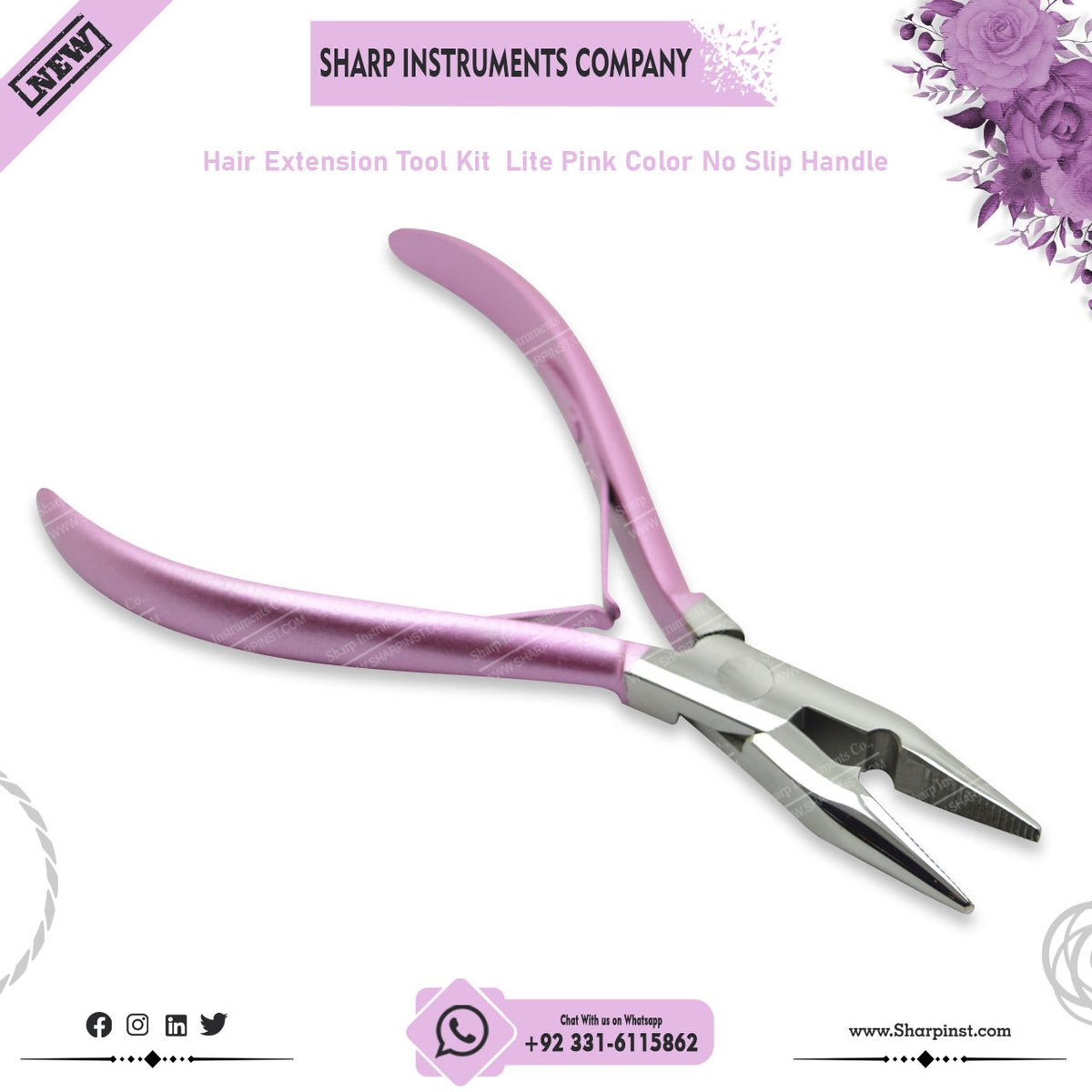 HairKits's tweet image. Hair Extensions Pliers.
For the application of micro, nano and ultra ring hair extensions.
Secure your clients hair extensions professionally with the Luxe stylish pliers.
Light and flexible the applicator is the perfect ratio to apply the bead fast and efficiently.
#sharpinst