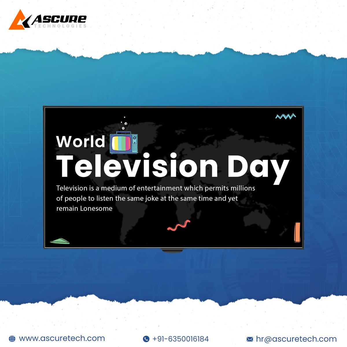 ascuretech's tweet photo. #World #Television #Day

#ascure #ascuretech https://t.co/fx2AKBQzNw