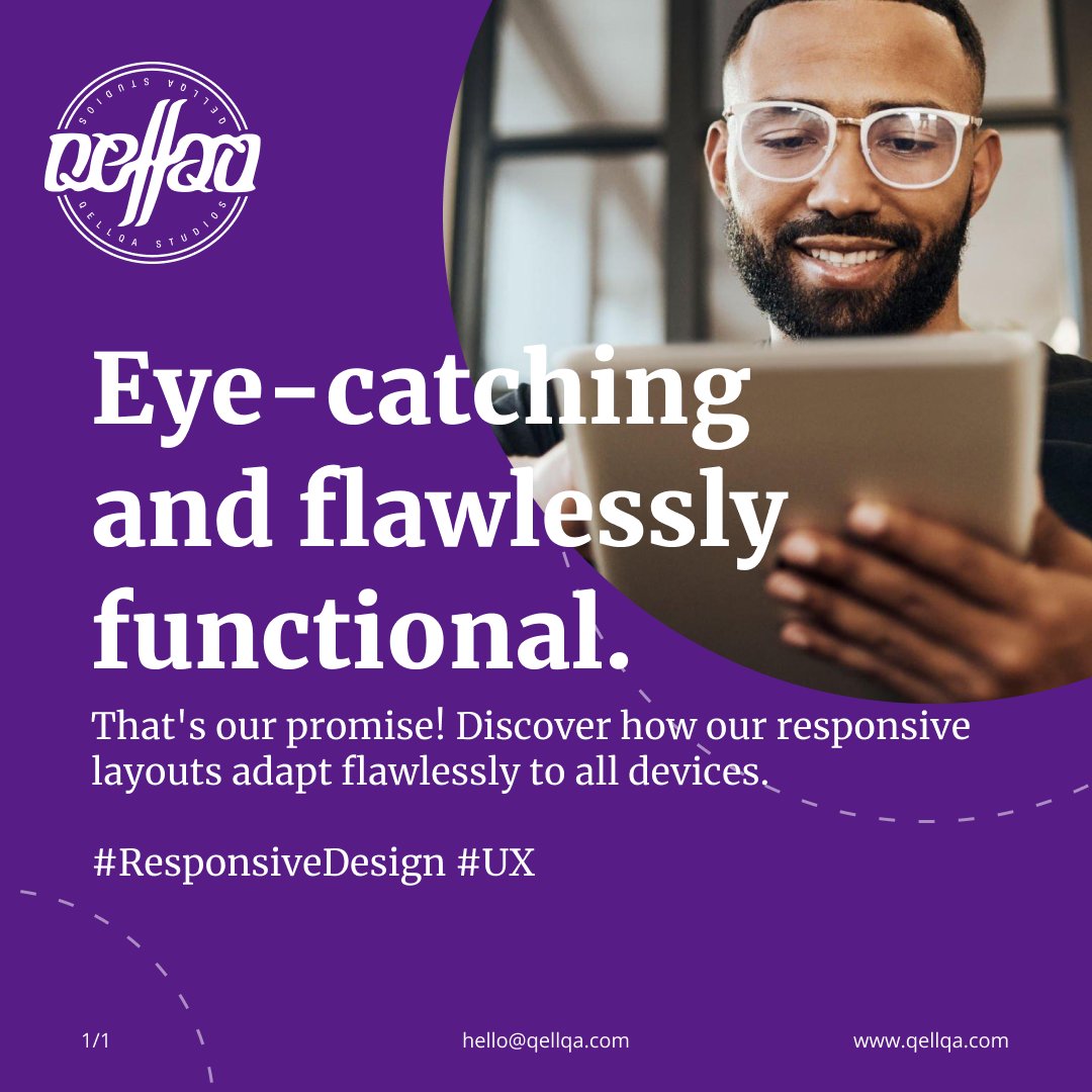 QellqaStudios's tweet photo. Eye-catching and functional. That's our promise! Discover how our responsive layouts adapt flawlessly to all devices.

Llamativo y funcional. ¡Esa es nuestra promesa! Descubre cómo nuestros diseños se adaptan perfectamente a todos los dispositivos.

#ResponsiveDesign #UX https://t.co/lfGtw1azO9