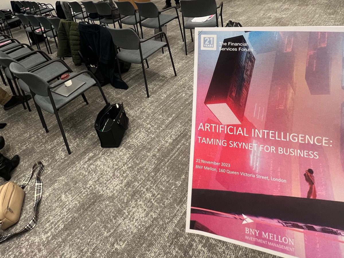 Thank you to <a href="/TheFSForum/">The FS Forum</a> and @BNYMellon for hosting us at their half-day conference today all around Artificial Intelligence 🤖