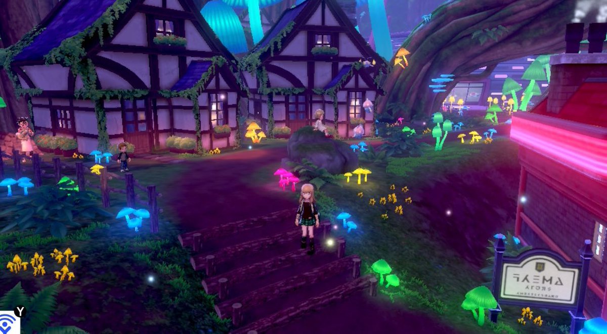 Touyarokii's tweet photo. These two cities are genuinely some of the coolest locations in Pokemon, would deadass live here with all the fairies https://t.co/dgWZbEOr6L