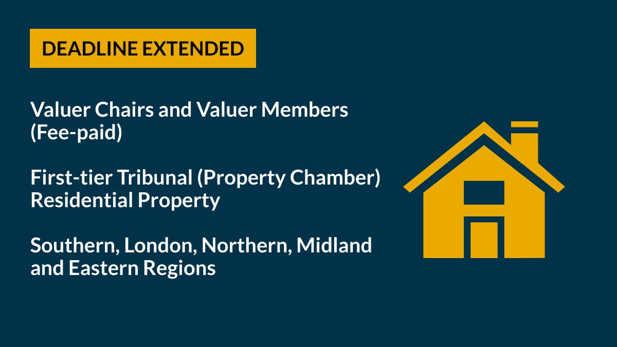 🚨📢DEADLINE EXTENDED until Mon 4 Dec at 1pm – Valuer Chairs and Members (Fee-paid) for the First-tier Tribunal (Property Chamber). ➡️Open to Chartered Surveyors RICS members and fellows. ➡️Vacancies across England. ➡️Find out more and apply here: 👇apply.judicialappointments.digital/vacancy/MIej7C…