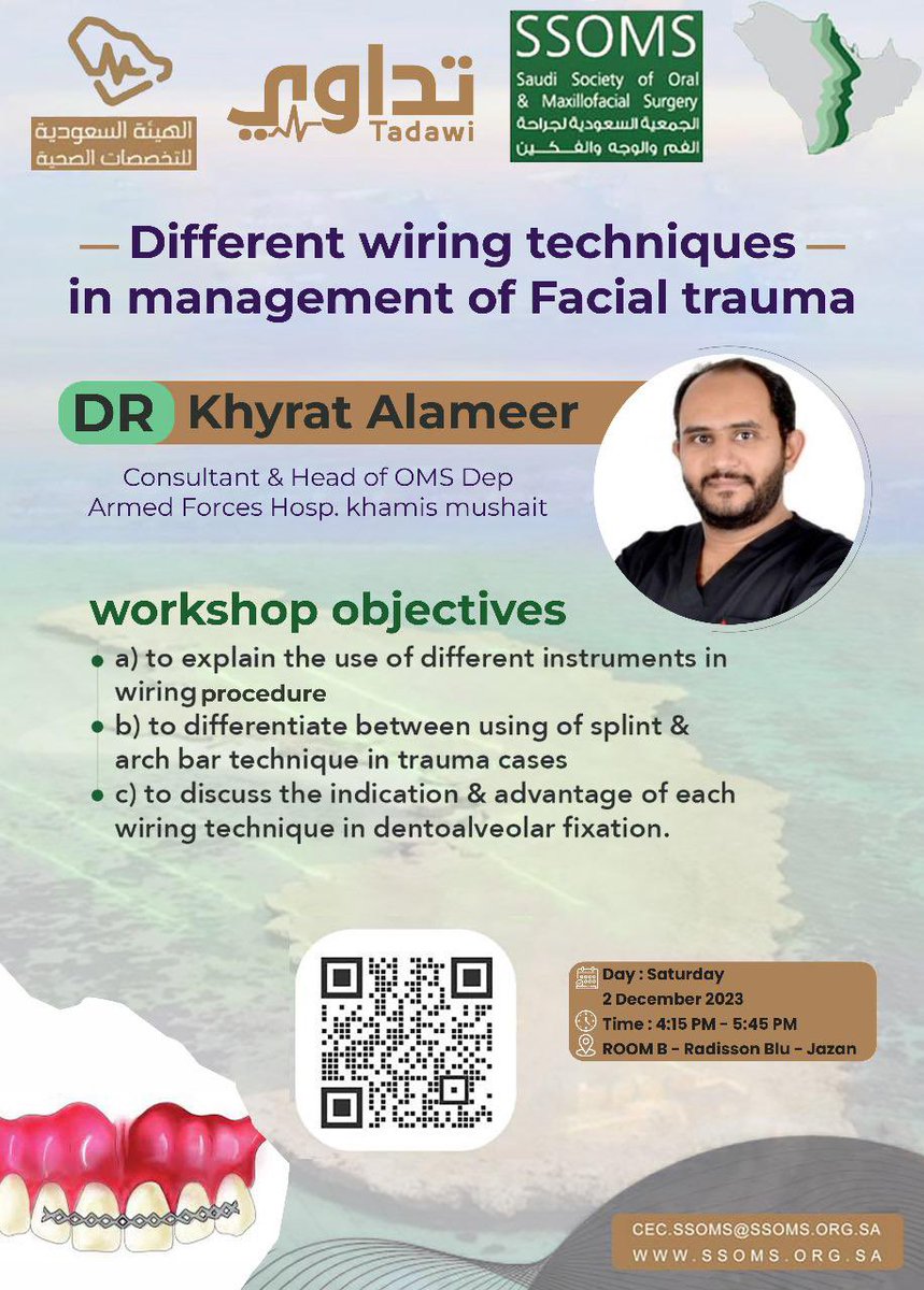 SaudiSocietyOMS's tweet photo. Don’t miss out 
SSOMS workshops 📣📣

Details are available on the poster 🔗 https://t.co/9aPvSwVa47