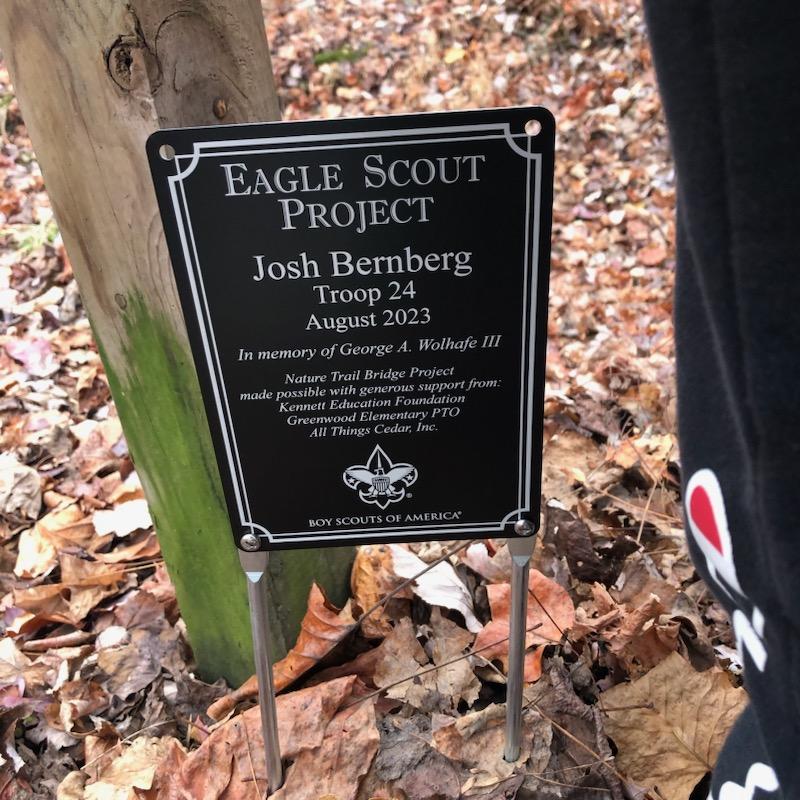 Thank you to Josh Bernberg for his contribution to Greenwood through his Eagle Scout Project! <a href="/KCSDDistrict/">KCSD</a>