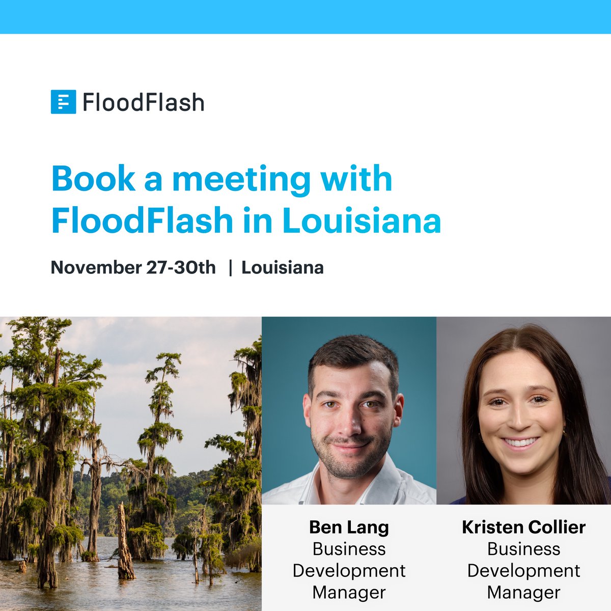Louisiana has already experienced significant premium surges with some insurers retreating, largely due to the high risk of hurricanes and flooding.
 
FloodFlash experts Ben Lang and Kristen Collier are in Louisiana next week. To book a meeting, email getaquote@floodflash.co