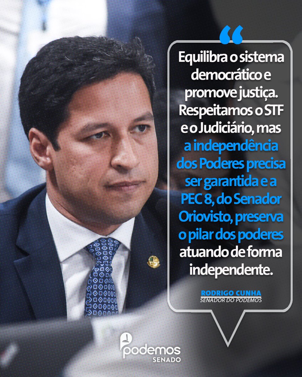 PodemosSenado's tweet photo. ✅A PEC 8/2021, de autoria do @Sen_Oriovisto, que limita decisões individuais de ministros do STF, será votada hoje (21/11), no plenário do Senado!
#podemosnosenado @RodrigoCunhaAL #senadororiovisto #pec8 #stf #ministros #decisoesmonocraticas #novembro2023 #juntospodemos https://t.co/yIaGlmQmXL