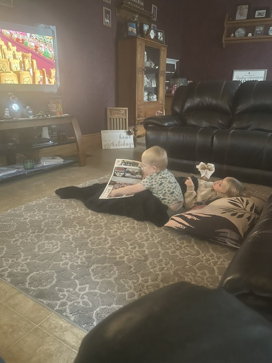 The Ontario Farmer came in the mail today and Logan has claimed it