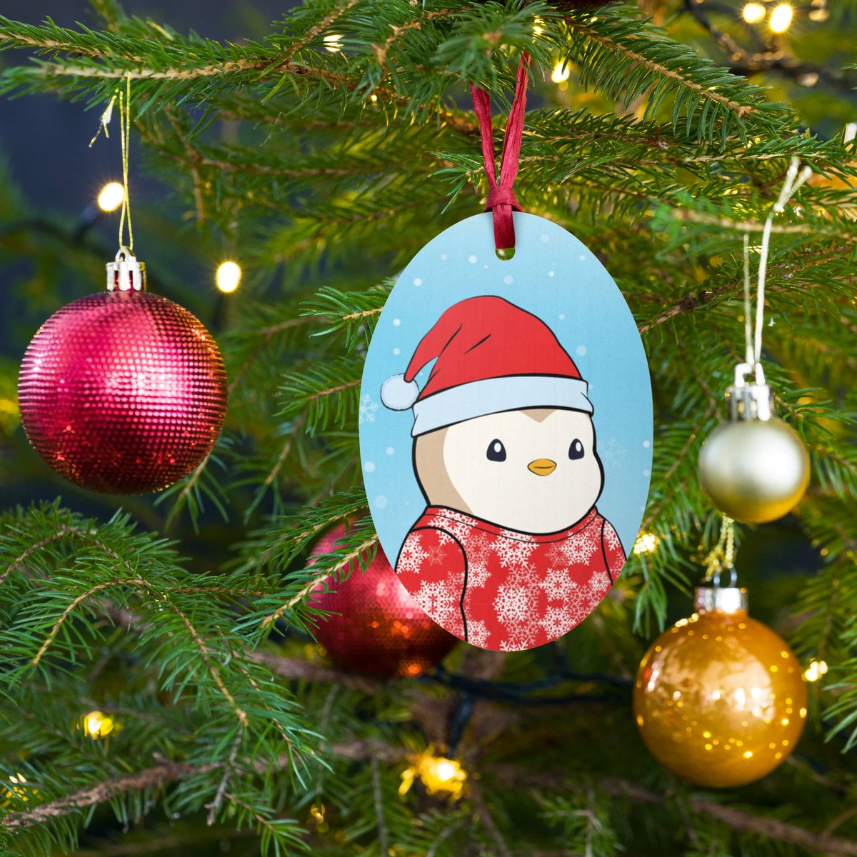 pudgysanta's tweet photo. Ho ho ho I'm proud to announce that the Pudgy Santa holiday store is now live!! 🐧🎅

For a limited time all @PudgyPenguins, @LilPudgys and Pudgy Rods SAVE 30% AT CHECKOUT!! 🤯

Let us know your favorite Pudgy Santa holiday items in the replies! 🔗👇 https://t.co/TUQrzgj3f4