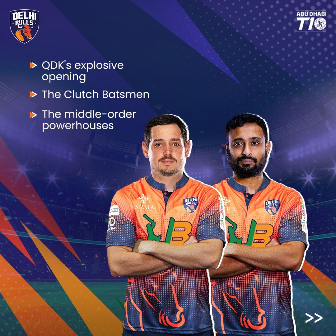 UAEBullsT10's tweet photo. The fastest format of the game begins in 7β£ days π
How excited are you to watch the Bulls in action at Season 7 of the Abu Dhabi T10 League?
Let us know in the comments β€βπ₯π
#DelhiBulls #7days #Cricket #UAE #AbuDhabi #BullsInAction https://t.co/lrO3coH06X