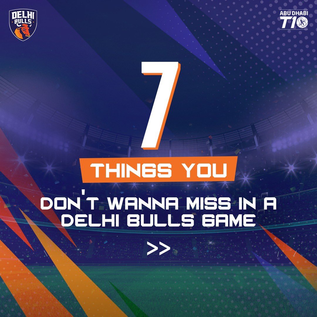 UAEBullsT10's tweet photo. The fastest format of the game begins in 7β£ days π
How excited are you to watch the Bulls in action at Season 7 of the Abu Dhabi T10 League?
Let us know in the comments β€βπ₯π
#DelhiBulls #7days #Cricket #UAE #AbuDhabi #BullsInAction https://t.co/lrO3coH06X