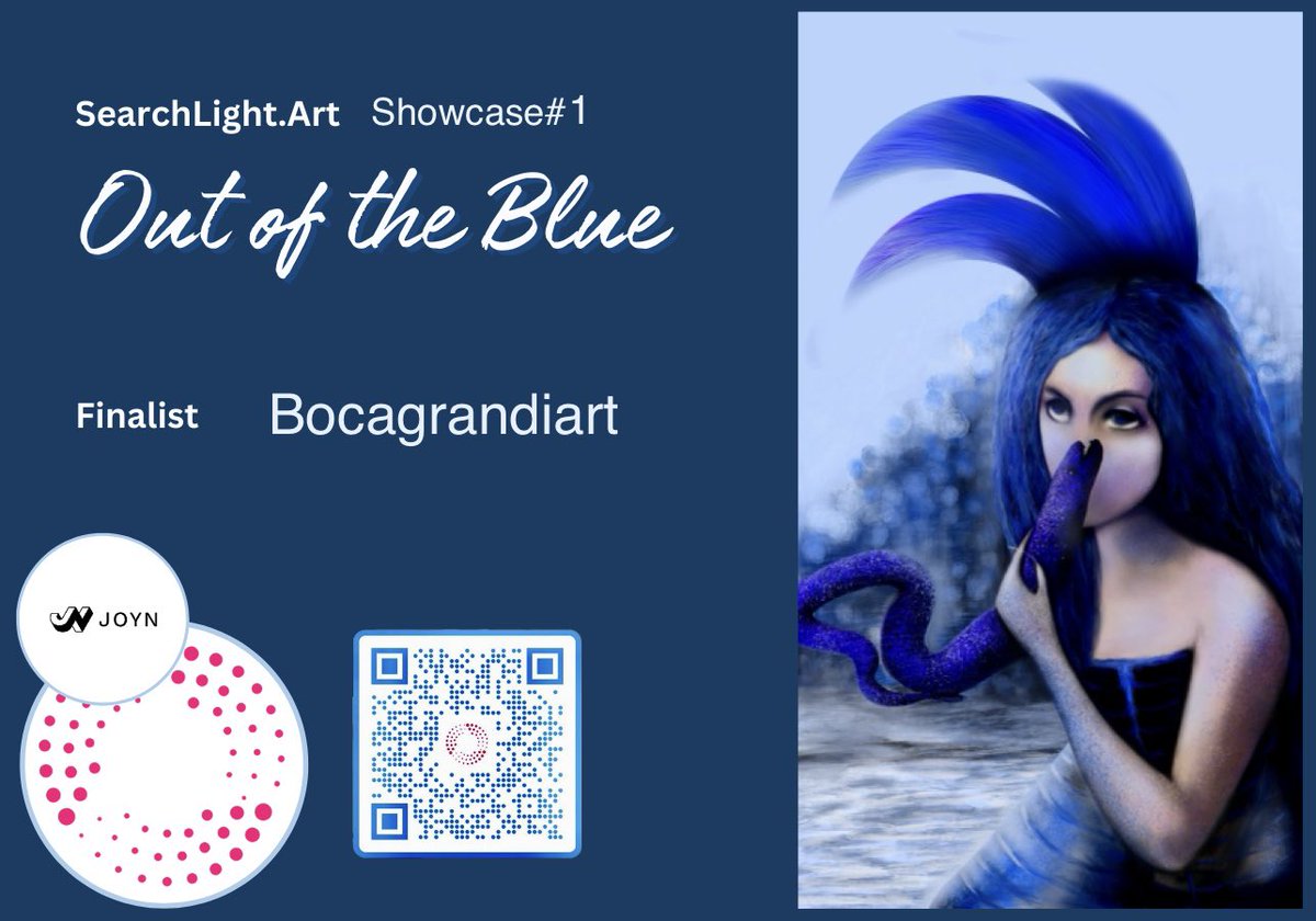 bocagrandiart's tweet photo. Late GM Fam 🙏🌊🙏

🌊Today is the official lunch of Out of the Blue 21-22th Nov 
SearchLight @SearchNFTs 

🌊 Amazing Show featuring artists from 18 countries & 5 continents. 

🌊Please  Check out my piece ¨ Blueeel¨Showcase#1 @joynxyz 
#OutOfTheBlue
Thank you @4Kurious and @JbrVisuals 🙏🙏🙏