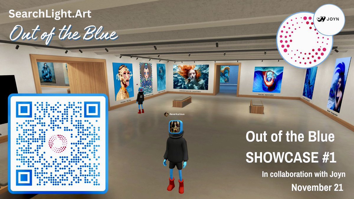 bocagrandiart's tweet photo. Late GM Fam 🙏🌊🙏

🌊Today is the official lunch of Out of the Blue 21-22th Nov 
SearchLight @SearchNFTs 

🌊 Amazing Show featuring artists from 18 countries & 5 continents. 

🌊Please  Check out my piece ¨ Blueeel¨Showcase#1 @joynxyz 
#OutOfTheBlue
Thank you @4Kurious and @JbrVisuals 🙏🙏🙏
