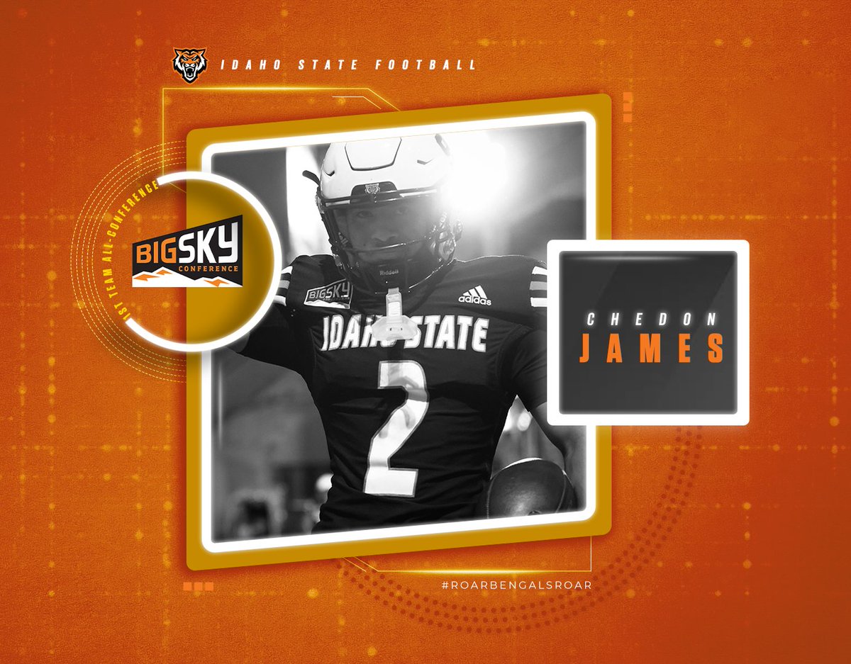 BengalGridiron's tweet photo. Congrats to @chedonjames03 on earning 1st Team All-Conference honors! 

#RoarBengalsRoar https://t.co/DHe2AIukWf