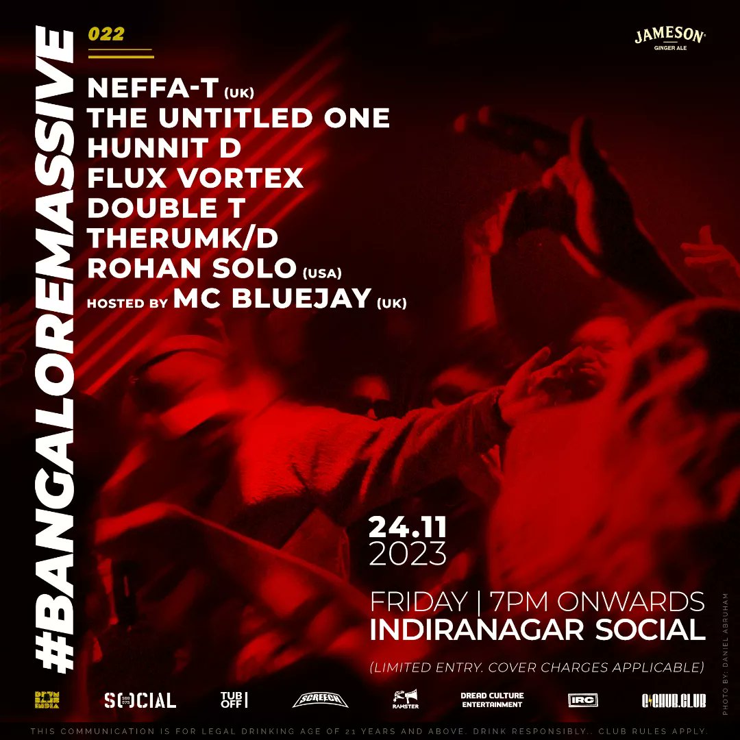 NEXT ONE! PLAYING ALONGSIDE THE DON HIMSELF. NEFFA-T!!!

TICKETS - gighub.club/event/drum-and…