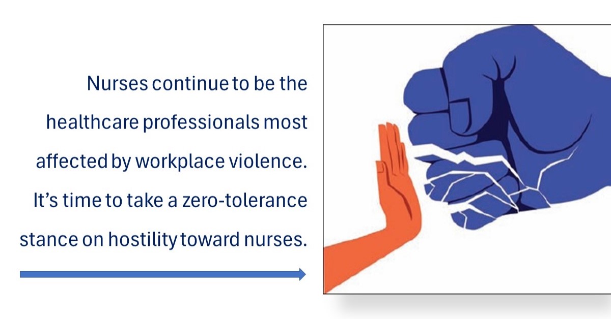 NurMgt_online's tweet photo. On average, two RNs are physically assaulted per hour. Nurse leaders are in a unique position to foster change in their respective organizations. Check out these action items and questions to guide your next steps. #WorkplaceViolence #NurseLeaders 

https://t.co/tRMG0F6T74 https://t.co/0ycS4k362U