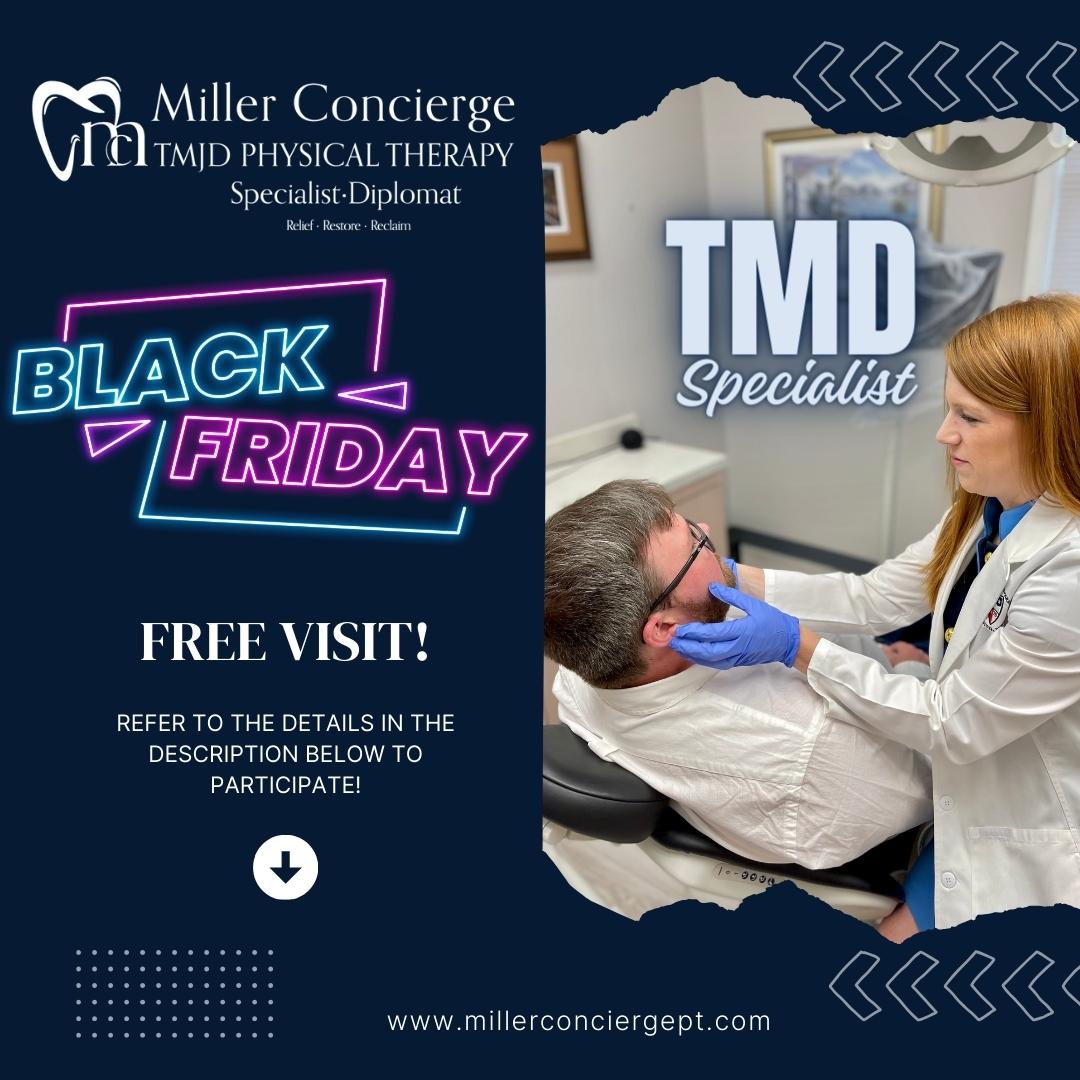 🌟 FINAL CHANCE for our Black Friday Special! 🌟

🎉 Want to win a FREE session with Dr. Leigh Miller, the TMJD expert in the Triangle? 🎊 Head over to our IG at instagram.com/tmdwithdrleigh/ and join in! #BlackFriday #BlackFridaySpecial #TMJDRelief #WinWithDrMiller #TMJTherapy