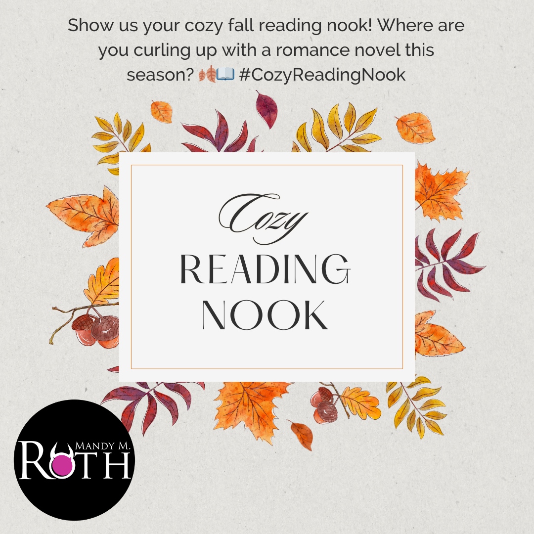 COZY READING NOOKS Show us your cozy fall reading nook! Where are you curling up with a romance novel this season? 🍂📖 #CozyReadingNook